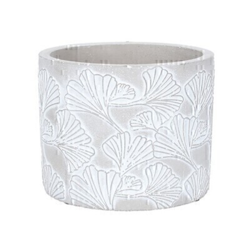 This small concrete pot cover with a ginkgo design is made by the London based designer Gisela Graham who designs really beautiful gifts for your home and garden. It is suitable for an artifical or real plant. Great to show off your plants and would make an ideal gift for a gardener or someone who likes plants. Also available in other sizes.